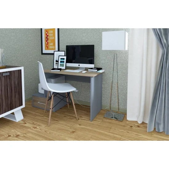 Компьютерный стол Mini Maris Серый Униколор / Дуб Золотой левый 3