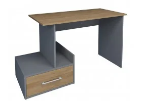 Компьютерный стол Mini Maris Серый Униколор / Дуб Золотой левый