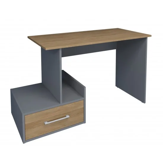 Компьютерный стол Mini Maris Серый Униколор / Дуб Золотой левый 1