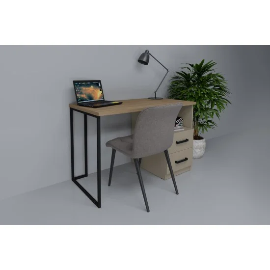 Компьютерный стол Vegas Дуб Ансберг Темный / Лате правый 5