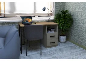 Компьютерный стол Vegas Дуб Ансберг Темный / Лате правый