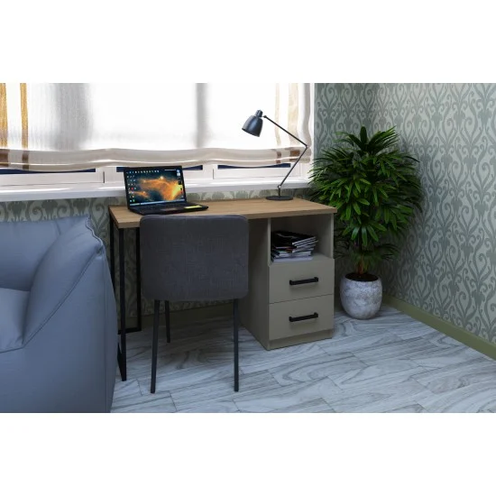 Компьютерный стол Vegas Дуб Ансберг Темный / Лате правый 1