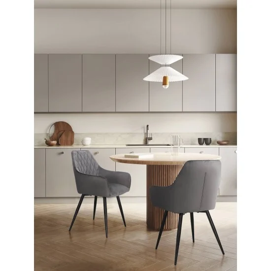 Крісло Linea Velvet Сірий / Чорний LINEAVCSZ 14