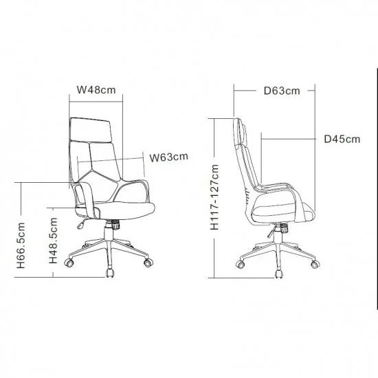 Комп'ютерне крісло поворотне Q-199 Сірий OBRQ199SZC 7