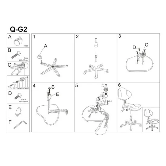 Компьютерное кресло поворотное Q-G2 FLAGA OBRQG2FL 10