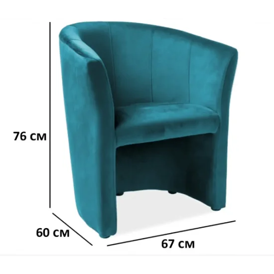 Кресло TM-1 Velvet Бирюзовый TM1V85 3