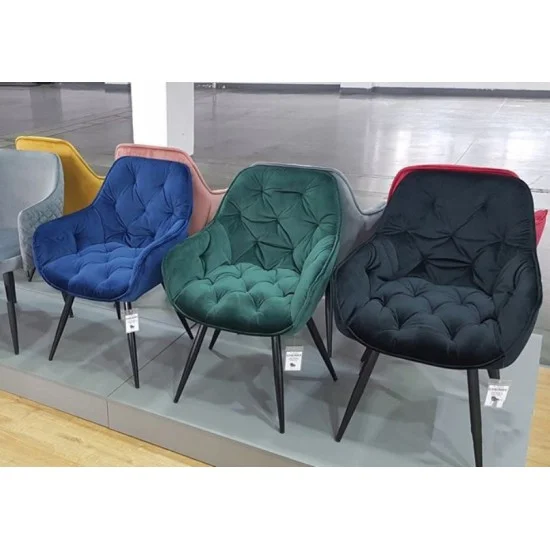 Кресло Cherry Velvet Синий / Черный CHERRYVCG 14