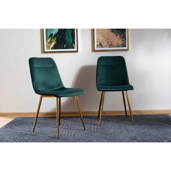 Стілець Eros Velvet Зелений / Золотий EROSVZLZ 8