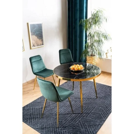 Стілець Eros Velvet Зелений / Золотий EROSVZLZ 4