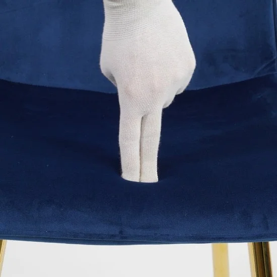 Стілець Eros Velvet Синій / Золотий EROSVZLGR 4