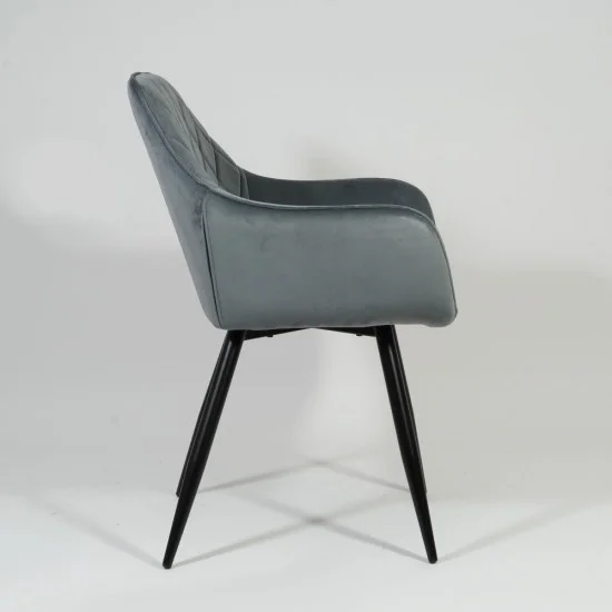 Крісло Linea Velvet Сірий / Чорний LINEAVCSZ 6