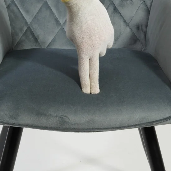 Крісло Linea Velvet Сірий / Чорний LINEAVCSZ 7