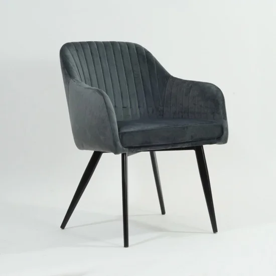 Крісло Elina Velvet Сірий / Чорний ELINAVCSZ 26