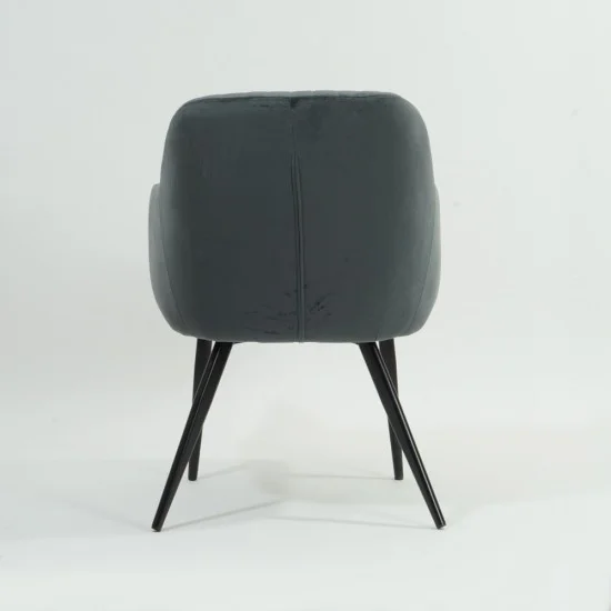 Крісло Elina Velvet Сірий / Чорний ELINAVCSZ 24