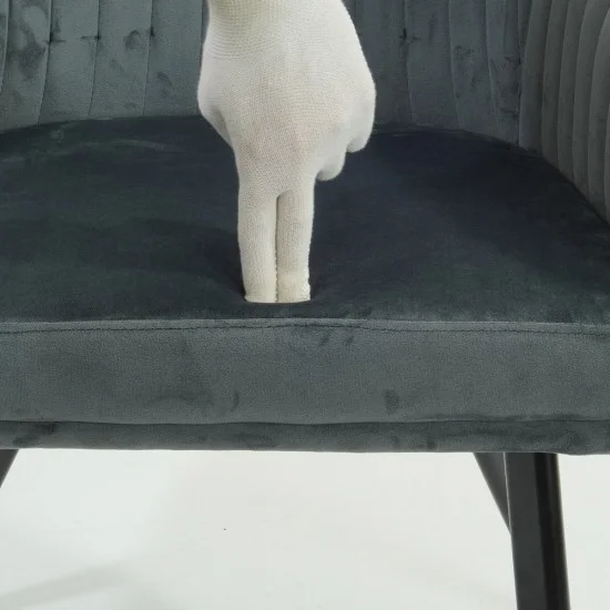 Крісло Elina Velvet Сірий / Чорний ELINAVCSZ 27