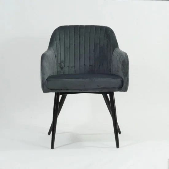 Крісло Elina Velvet Сірий / Чорний ELINAVCSZ 23