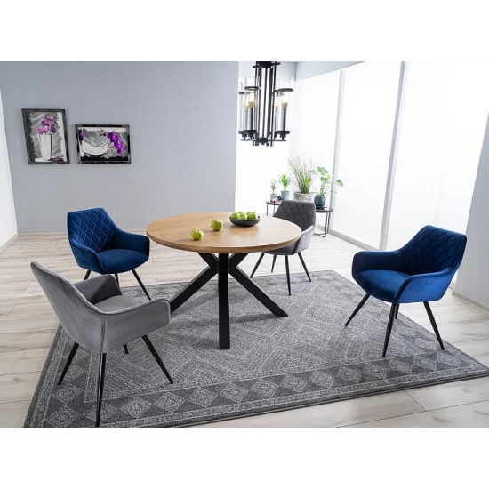 Крісло Linea Velvet Сірий / Чорний LINEAVCSZ 10