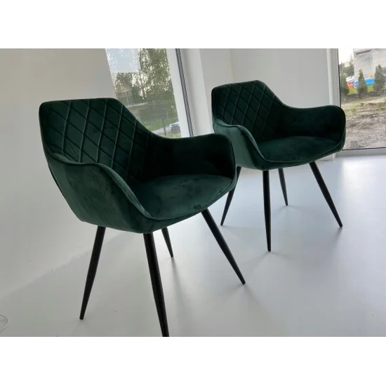Крісло Linea Velvet Зелений / Чорний LINEAVCZ 8