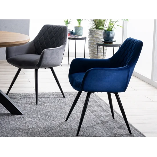 Крісло Linea Velvet Сірий / Чорний LINEAVCSZ 11