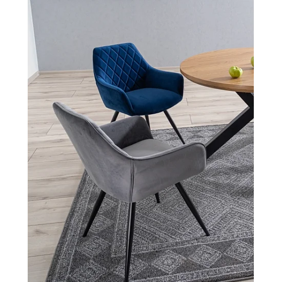 Кресло Linea Velvet Синий / Черный LINEAVCG 4
