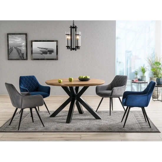 Крісло Linea Velvet Сірий / Чорний LINEAVCSZ 12