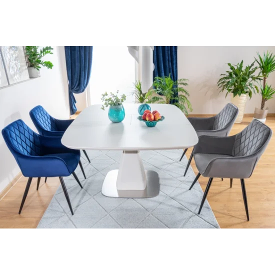 Крісло Linea Velvet Сірий / Чорний LINEAVCSZ 13