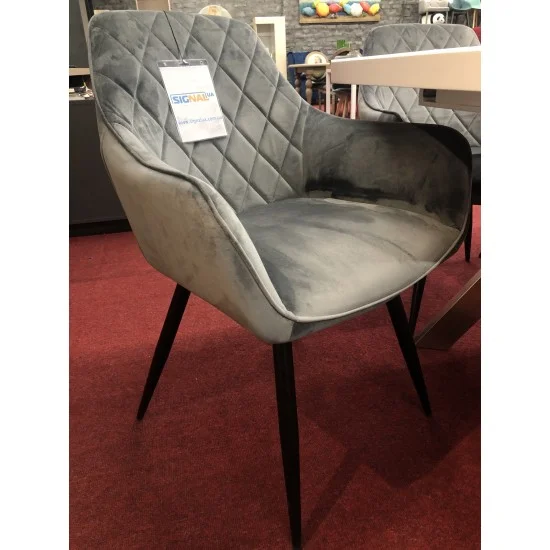 Крісло Linea Velvet Сірий / Чорний LINEAVCSZ 2