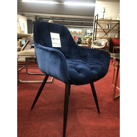 Кресло Cherry Velvet Синий / Черный CHERRYVCG 2