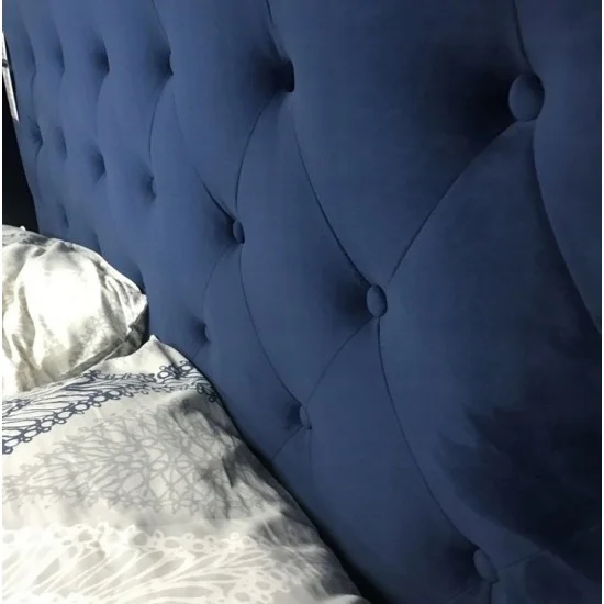 Двуспальная кровать Aspen Velvet 160X200 Синий ASPENV160GRD 5