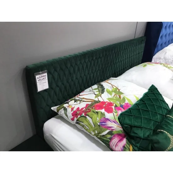 Двуспальная кровать Azurro velvet 160X200 Зеленый AZURROV160ZD 3