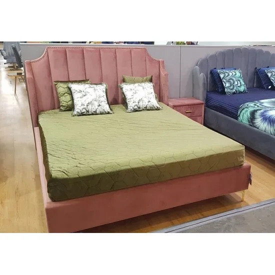 Двоспальне ліжко Monako Velvet 160X200 Античний Рожевий MONAKOV160RAZL 6