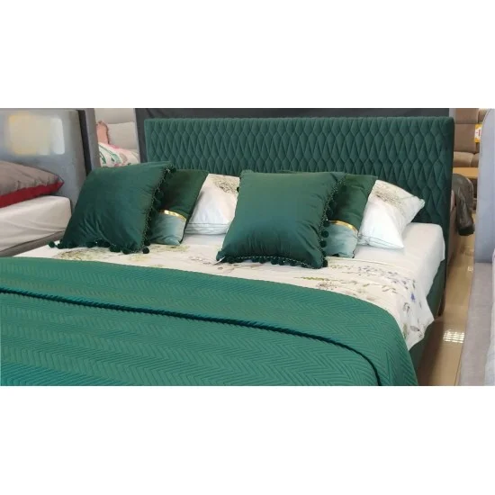 Двуспальная кровать Azurro velvet 160X200 Зеленый AZURROV160ZD 5