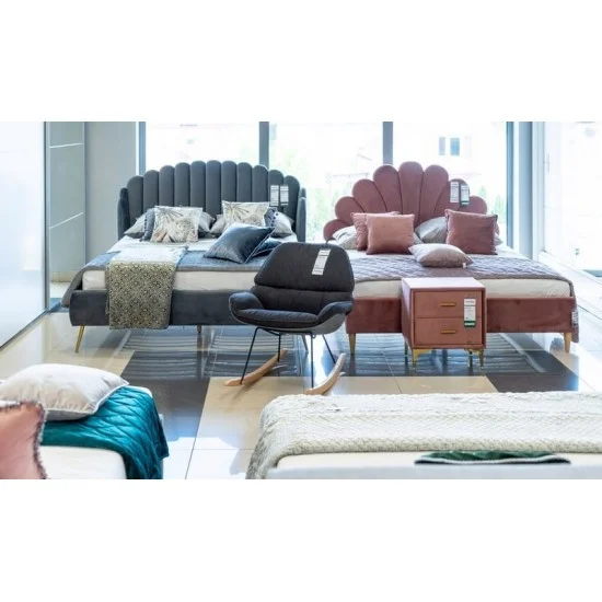 Двоспальне ліжко Santana Velvet 160X200 Античний Рожевий SANTANAV160RD 4