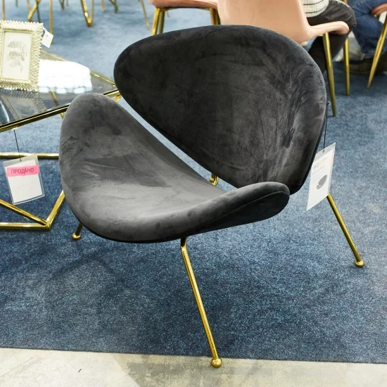 Кресло Major Velvet Серый / Золотой MAJORV14ZL 7