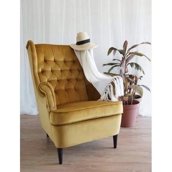 Крісло HARRY VELVET карі BLUVEL 68 / венге HARRYV68W 2