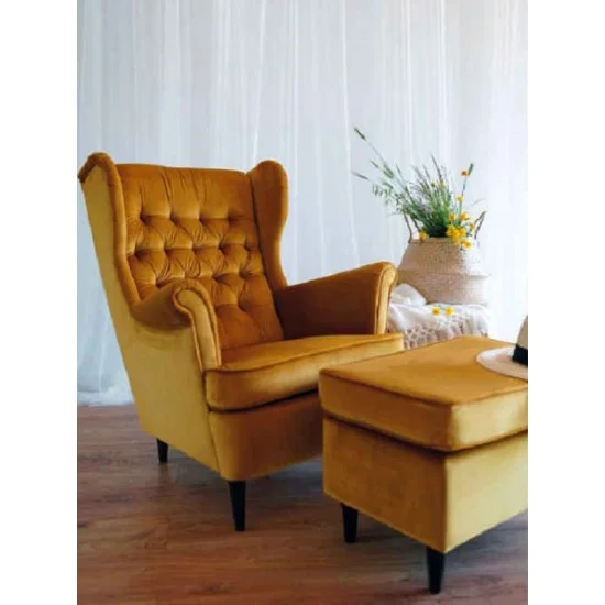 Крісло HARRY VELVET карі BLUVEL 68 / венге HARRYV68W 3