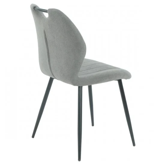 Стілець RICK чорний каркас/темно-сірий тканина 4