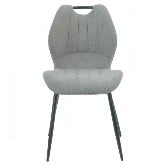 Стілець RICK чорний каркас/темно-сірий тканина 5