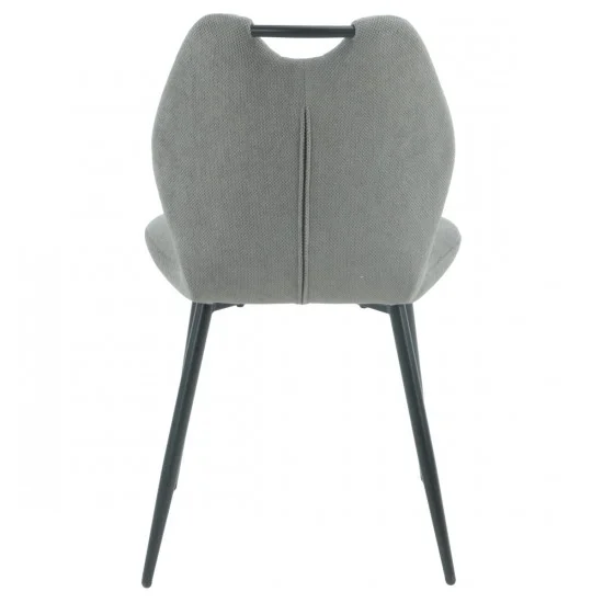 Стілець RICK чорний каркас/темно-сірий тканина 3