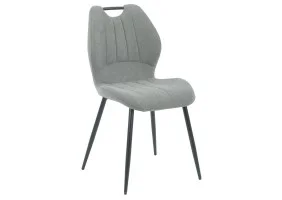 Стілець RICK чорний каркас/темно-сірий тканина