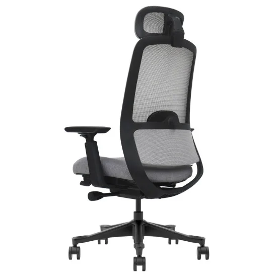 Кресло офисное RUSSELL серая ткань / черный каркас 6