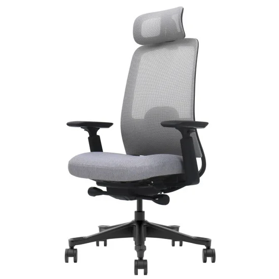 Кресло офисное RUSSELL серая ткань / черный каркас 7