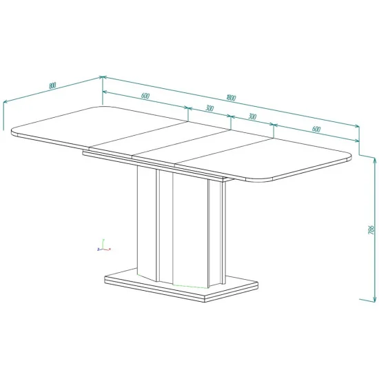 Обеденный стол раскладной CRYSTAL D/S 120(150-180)х80 дуб кремона котта/стоун бейж 7