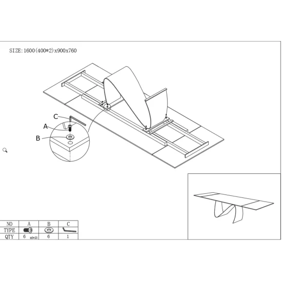 Стол обеденный раскладной JULIAN CERAMIC 160(240)*90 серый мат/черный 11