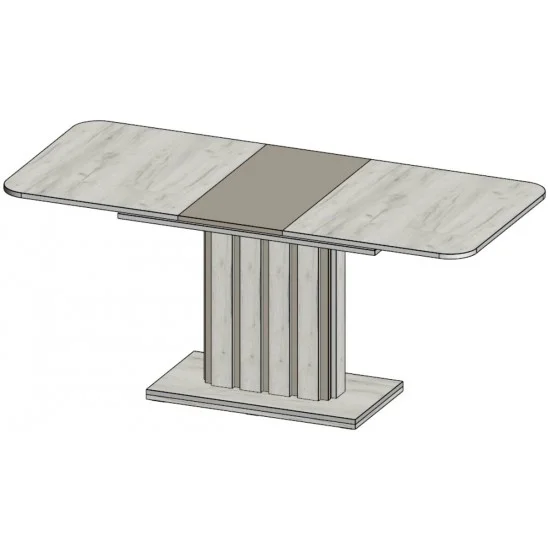 Стол обеденный раскладной LAMAR D/G 80x140(180) Дуб крафт белый / Глиняный серый 10