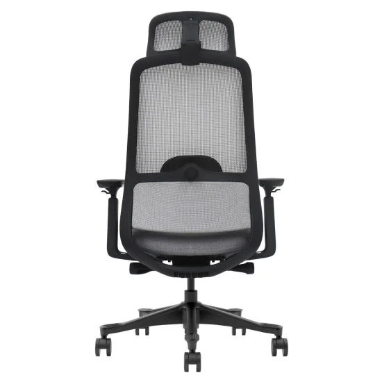 Кресло офисное RUSSELL серая ткань / черный каркас 4