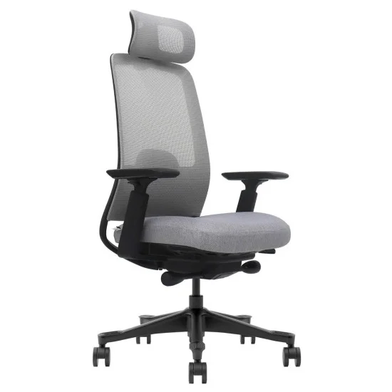 Кресло офисное RUSSELL серая ткань / черный каркас 1