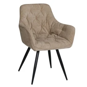 Стул кухонный ARDEN Черный каркас / Темный беж ткань оборот 180°