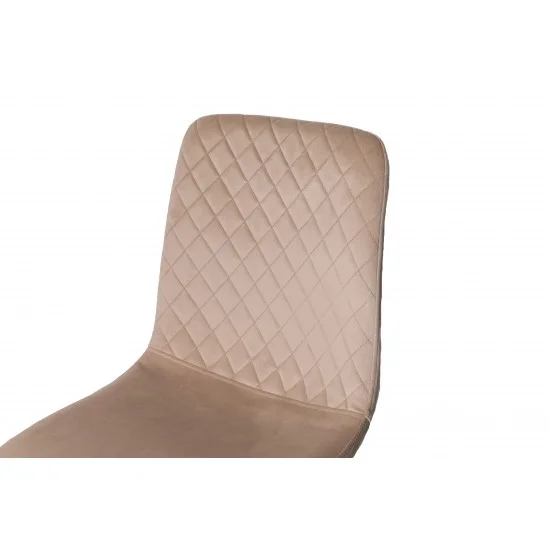 Стул кухонный PERLA черный каркас / бежевый велюр  6