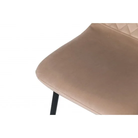 Стул кухонный PERLA черный каркас / бежевый велюр  7